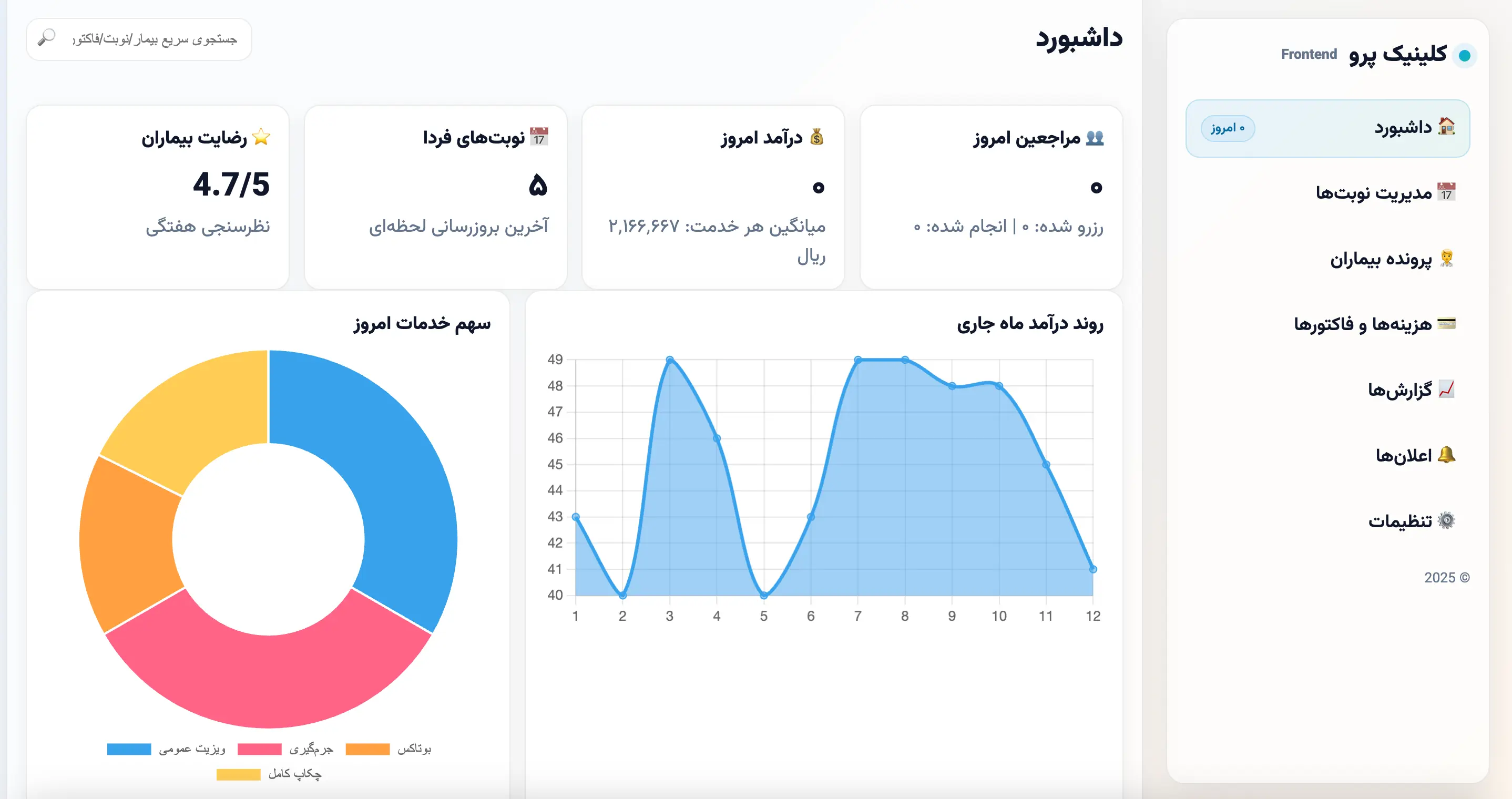 پیش‌نمایش کلینیک